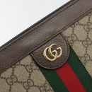 GUCCI GG Supreme Web Sherry Line Chain Bag PVC Beige Gold 503877 Auth mr1659-17