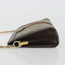 GUCCI GG Supreme Web Sherry Line Chain Bag PVC Beige Gold 503877 Auth mr1659-4