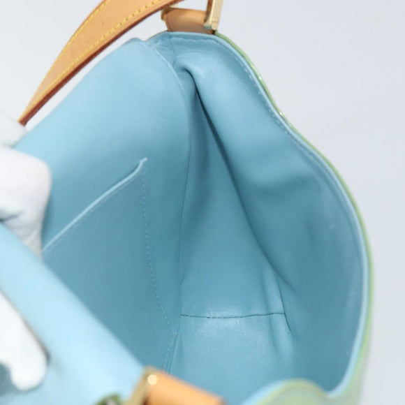 LOUIS VUITTON Monogram Vernis Thompson Street Bag Baby Blue M91009 Auth mr1664