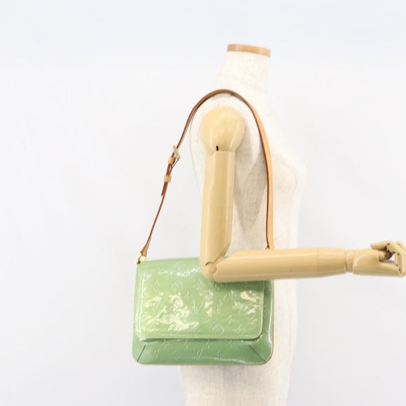 LOUIS VUITTON Monogram Vernis Thompson Street Bag Baby Blue M91009 Auth mr1664