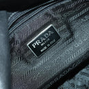 PRADA Studs Tote Bag Leather Black Silver Auth mr1666-10