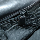 PRADA Studs Tote Bag Leather Black Silver Auth mr1666-19