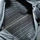 PRADA Studs Tote Bag Leather Black Silver Auth mr1666-20