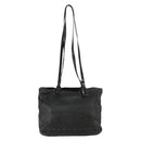 PRADA Studs Tote Bag Leather Black Silver Auth mr1666-2
