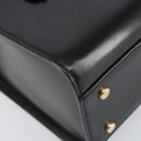 CELINE Hand Bag Leather Black Gold Auth mr1667V-11