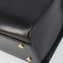 CELINE Hand Bag Leather Black Gold Auth mr1667V-12