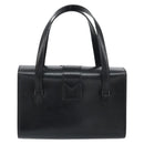 CELINE Hand Bag Leather Black Gold Auth mr1667V-3