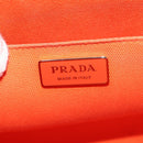 PRADA Basket Bag Wicker Leather White Beige Silver Auth mr1668SAM-24