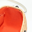 PRADA Basket Bag Wicker Leather White Beige Silver Auth mr1668SAM-23