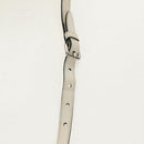 PRADA Basket Bag Wicker Leather White Beige Silver Auth mr1668SAM-9