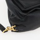 Gianni Versace Shoulder Bag Leather Black Gold Auth mr1669SAV-11