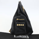 Gianni Versace Shoulder Bag Leather Black Gold Auth mr1669SAV-24