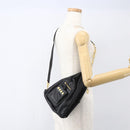 Gianni Versace Shoulder Bag Leather Black Gold Auth mr1669SAV-25