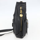 Gianni Versace Shoulder Bag Leather Black Gold Auth mr1669SAV-5