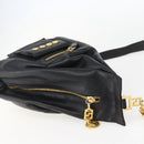 Gianni Versace Shoulder Bag Leather Black Gold Auth mr1669SAV-6