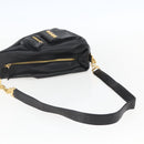 Gianni Versace Shoulder Bag Leather Black Gold Auth mr1669SAV-7