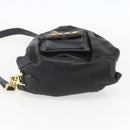 Gianni Versace Shoulder Bag Leather Black Gold Auth mr1669SAV-9