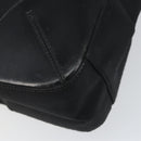 PRADA Pocono Hand Bag Nylon Leather Black Silver BN0699 Auth mr1674-17
