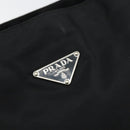 PRADA Pocono Hand Bag Nylon Leather Black Silver BN0699 Auth mr1674-18