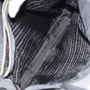 PRADA Pocono Hand Bag Nylon Leather Black Silver BN0699 Auth mr1674-25