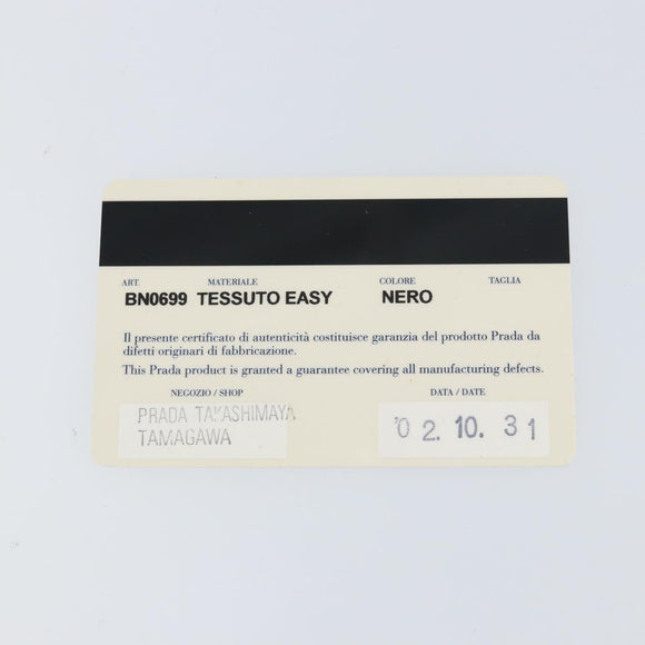 PRADA Pocono Hand Bag Nylon Leather Black Silver BN0699 Auth mr1674