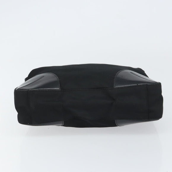 PRADA Pocono Hand Bag Nylon Leather Black Silver BN0699 Auth mr1674