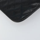 CHANEL Matelasse Chain Tote Bag Leather Black Gold CC Auth mr1675-11