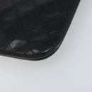 CHANEL Matelasse Chain Tote Bag Leather Black Gold CC Auth mr1675-12