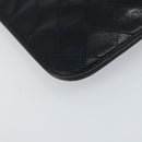 CHANEL Matelasse Chain Tote Bag Leather Black Gold CC Auth mr1675-13