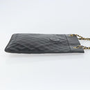 CHANEL Matelasse Chain Tote Bag Leather Black Gold CC Auth mr1675-4
