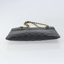 CHANEL Matelasse Chain Tote Bag Leather Black Gold CC Auth mr1675-9