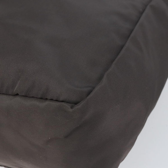 PRADA Tote Bag Nylon Gray Silver Auth mr1678