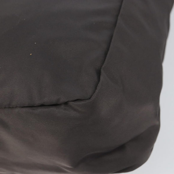 PRADA Tote Bag Nylon Gray Silver Auth mr1678