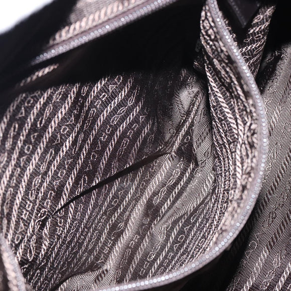 PRADA Tote Bag Nylon Gray Silver Auth mr1678