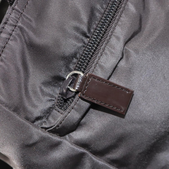 PRADA Tote Bag Nylon Gray Silver Auth mr1678