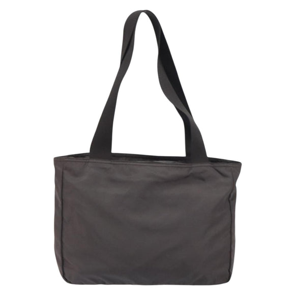 PRADA Tote Bag Nylon Gray Silver Auth mr1678