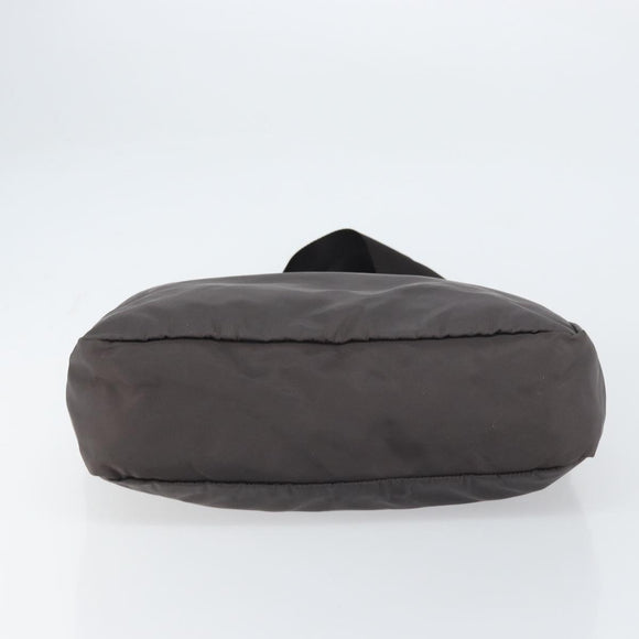 PRADA Tote Bag Nylon Gray Silver Auth mr1678