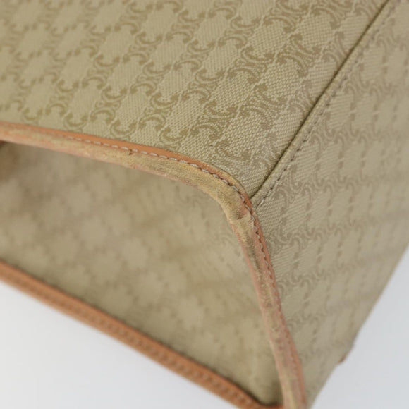 CELINE Macadam Canvas Tote Bag PVC Beige Auth mr1679