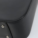 BURBERRY Nova Check Hand Bag Leather Black Silver Auth mr1680V-9