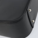 BURBERRY Nova Check Hand Bag Leather Black Silver Auth mr1680A-13