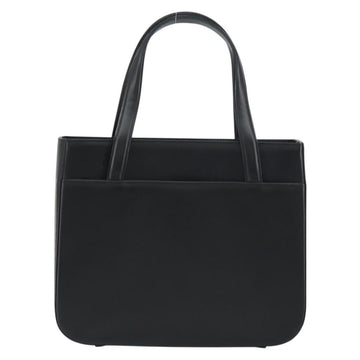 BURBERRY Nova Check Hand Bag Leather Black Silver Auth mr1680V - 0