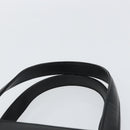 BURBERRY Nova Check Hand Bag Leather Black Silver Auth mr1680A-8