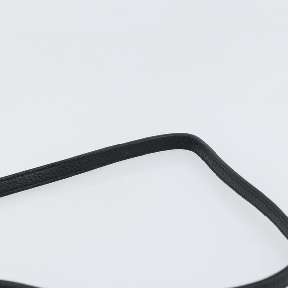 CELINE Small Fold Cabas Shoulder Bag Leather Black Gold Auth mr1681V