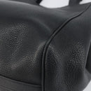 CELINE Small Fold Cabas Shoulder Bag Leather Black Gold Auth mr1681V-15