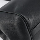 CELINE Small Fold Cabas Shoulder Bag Leather Black Gold Auth mr1681V-16