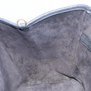 CELINE Small Fold Cabas Shoulder Bag Leather Black Gold Auth mr1681V-20