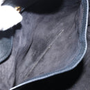 CELINE Small Fold Cabas Shoulder Bag Leather Black Gold Auth mr1681V-21