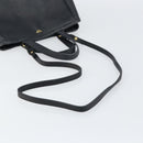 CELINE Small Fold Cabas Shoulder Bag Leather Black Gold Auth mr1681V-9