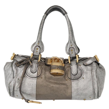 Chloe Paddington Hand Bag Leather Beige Silver gold Auth mr1682 - 0