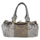 Chloe Paddington Hand Bag Leather Beige Silver gold Auth mr1682-3
